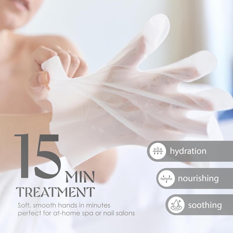 innerest 12 Pairs Original Derma Beauty Hand Mask Bulk Moisturizing Hand Gloves for Dry Hands Nail Care Essential (Shea Butter) - Image 5
